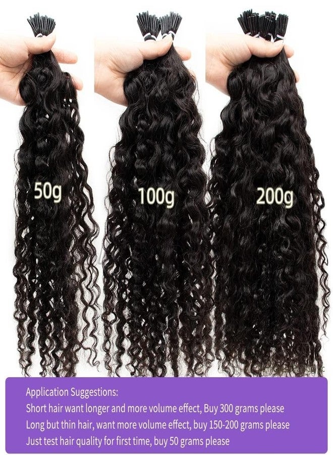 Smartinnov 3C Kinky Curly I Tip Hair Extensions Human Hair 14Inch Pre Bonded 100% Keratin Human Hairs Microlink Beads Hair Extensions 100strands 50g Stick Tip Bundles Cold Fusion Tipped Hair Extension - Image 5